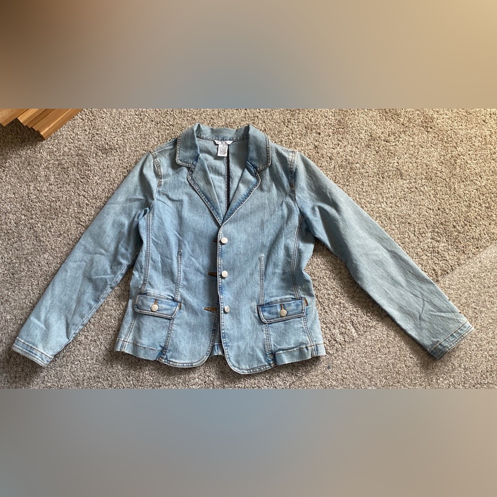 Cabi Light Blue Denim Blazer 8